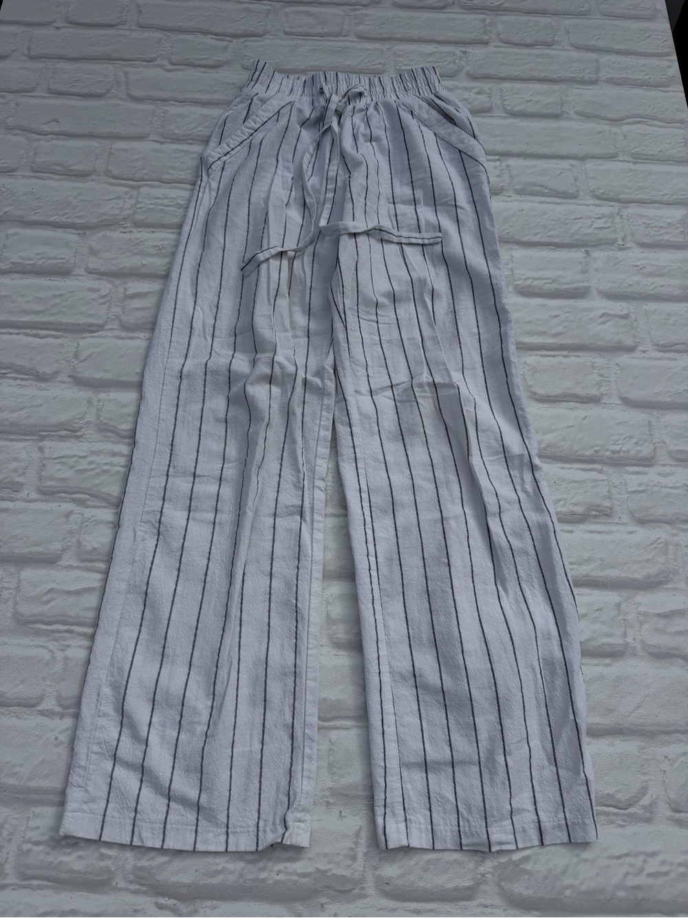 Sienna Sky White Pants with Black Vertical Stripes - Picture 2 of 4